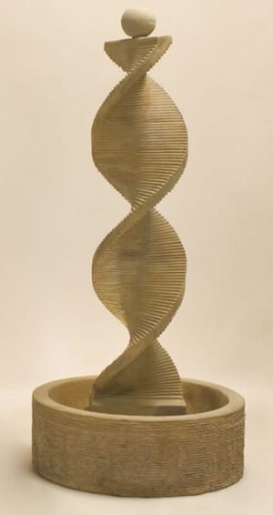 Water Spiral with Round Bowl and Ball Finial