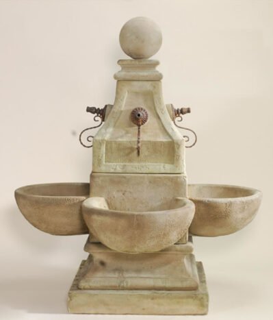 Bellagio Fountain For Rustic Spouts, Cast Stone, Giannini Garden Ornaments