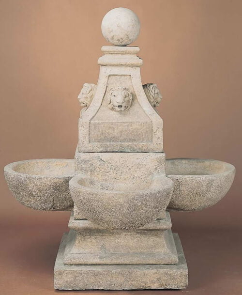 Venetian Water Fountain, cast stone. Giannini Garden Ornaments.