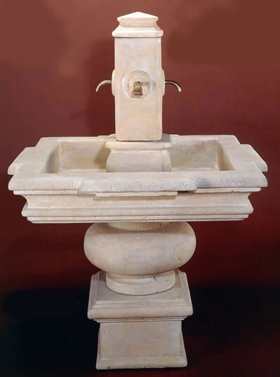 Versilia Water Fountain For Spouts, cast stone. Giannini Garden Ornaments.