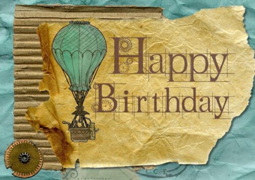 Happy Birthday Hot Air Balloon Gift Card