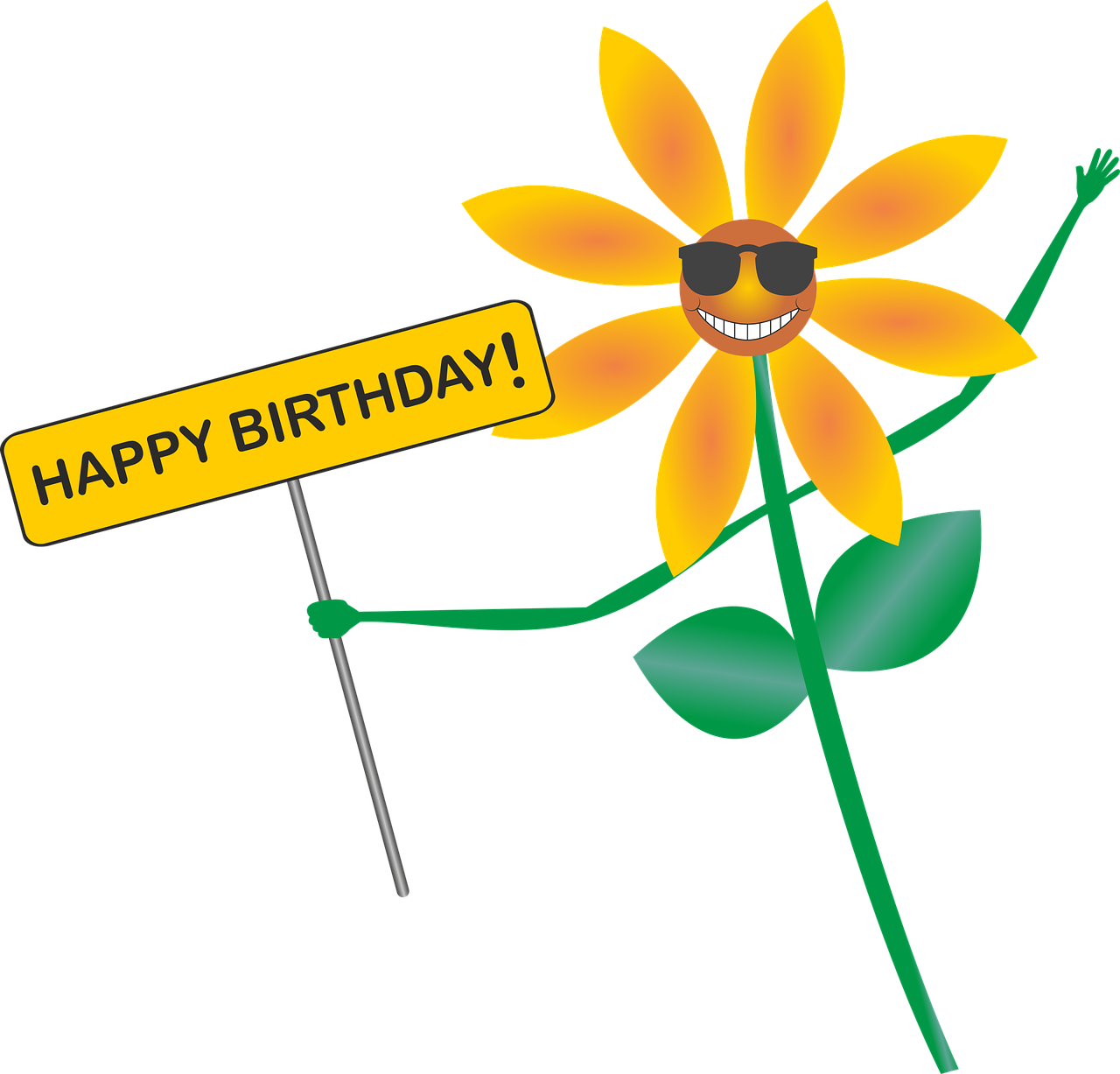 Happy Birthday Sunflower Gift Card