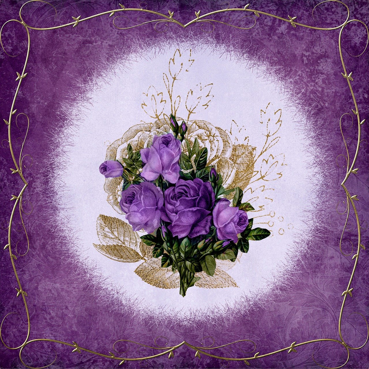 Purple Roses Gift Card