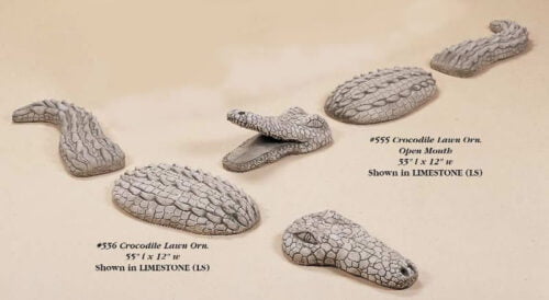 Crocodile Crawlers, cast stone