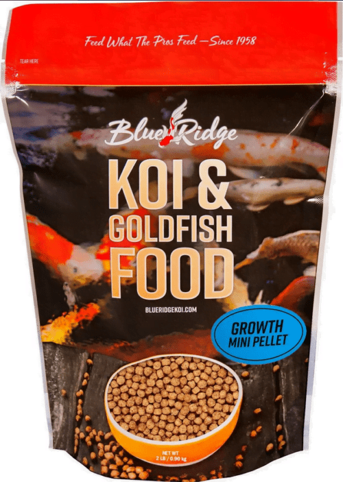 Blue Ridge Fish Food, mini pellets.