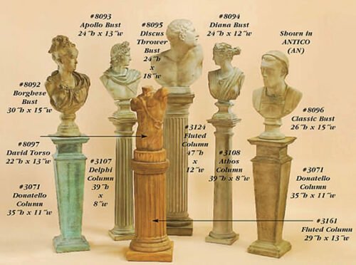 Classical Cast Stone Pedestals for Outdoor Decor