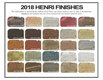 Henri Studio (Stonecasters) Color Samples