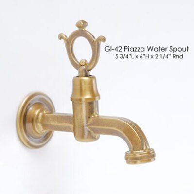 Piazza Bronze Water Spout