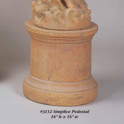 Cast Stone Simplice Pedestal #3112, Giannini