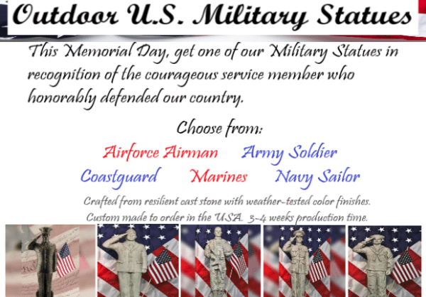 Promo banner for military statues